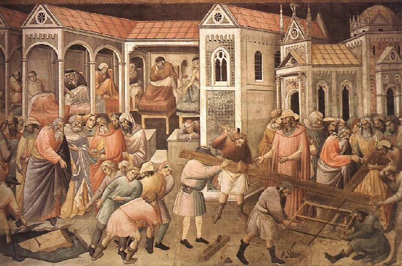 GADDI, Agnolo Preparation of the Cross (detail) xg oil painting picture